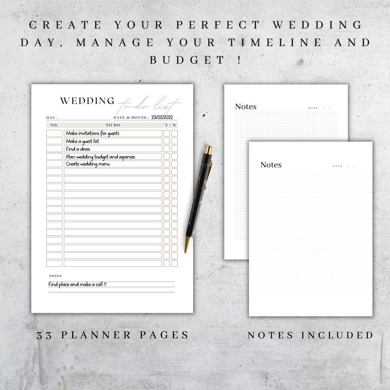 Wedding Planner Printable Printable Wedding Planner Pages Wedding Plan Bundle Wedding Planning Book Wedding Planner PDF, A4,A5, 2024 image 3