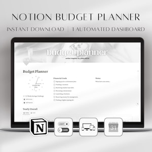 Notion Budget Template | Digital Income & Expense Tracker | Saving Tracker | Aesthetic Notion Dashboard| Notion Monthly Budget Template