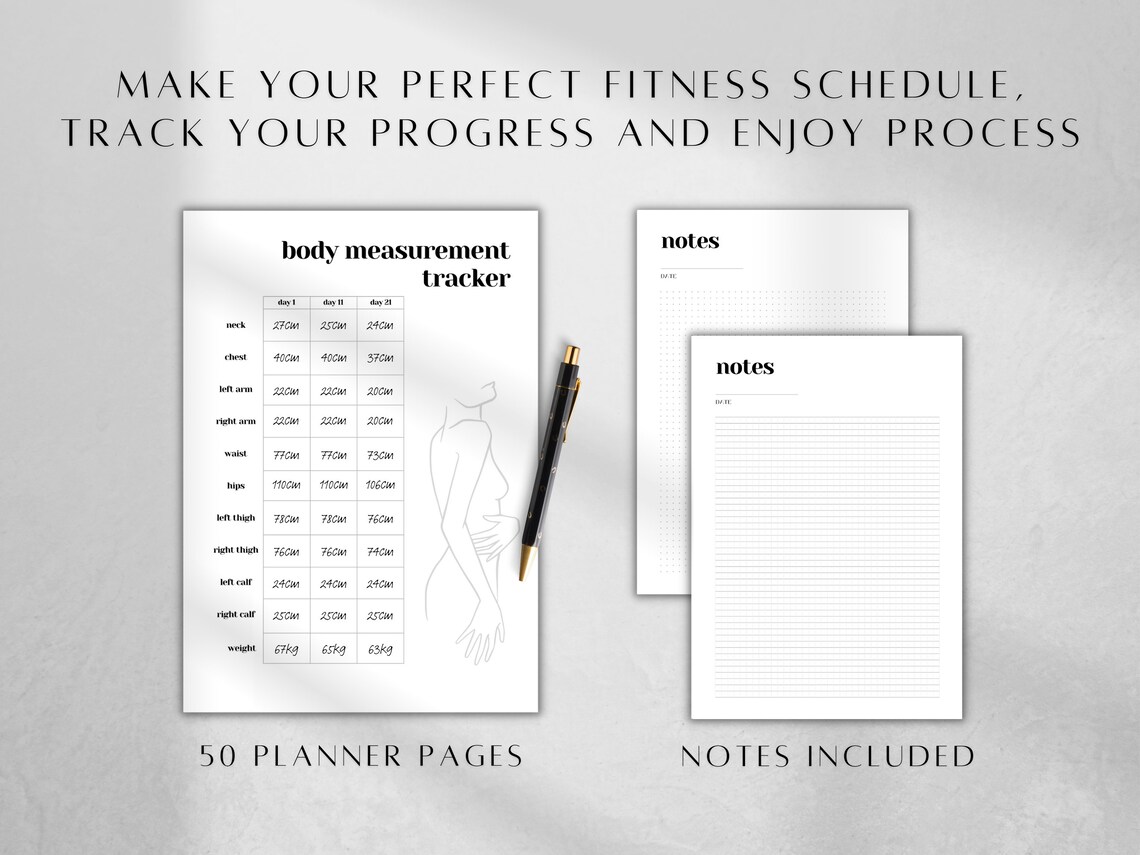 Fitness Journal Printable | Workout Wellness Planner | Meal Weight Loss ...
