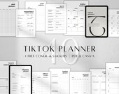 TikTok Content Strategy Planner Printable | Social Media Trends Tracker | Business Marketing Plan PDF