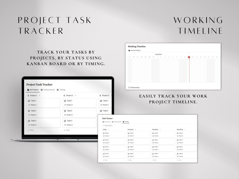 Notion Work Planning Template | Digital Project Management Tracker ...