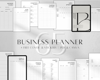 Small Business Planner , Printable Worksheet Kit, A5/A4/Letter (Canva & PDF)