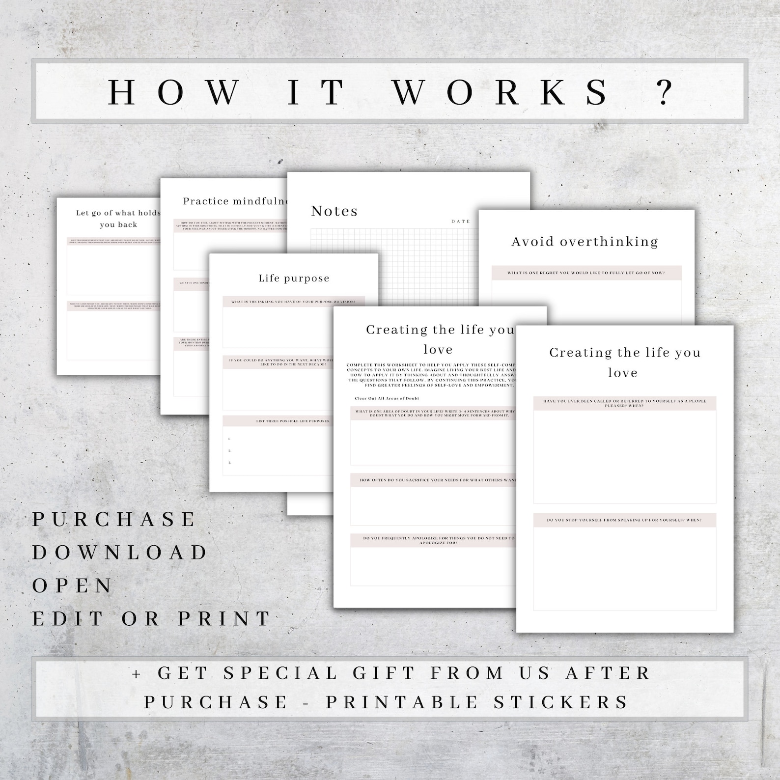 Find Your Passion Planner Printable Life Coaching Pages Digital Self ...