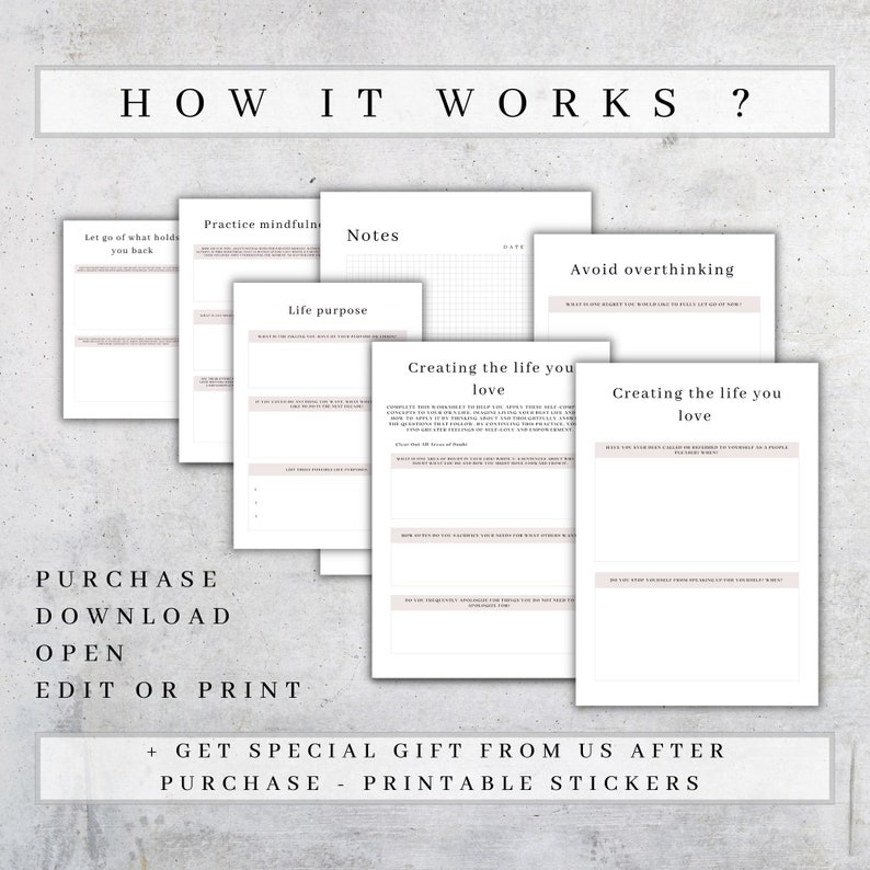 Find Your Passion Planner Printable Life Coaching Pages - Etsy