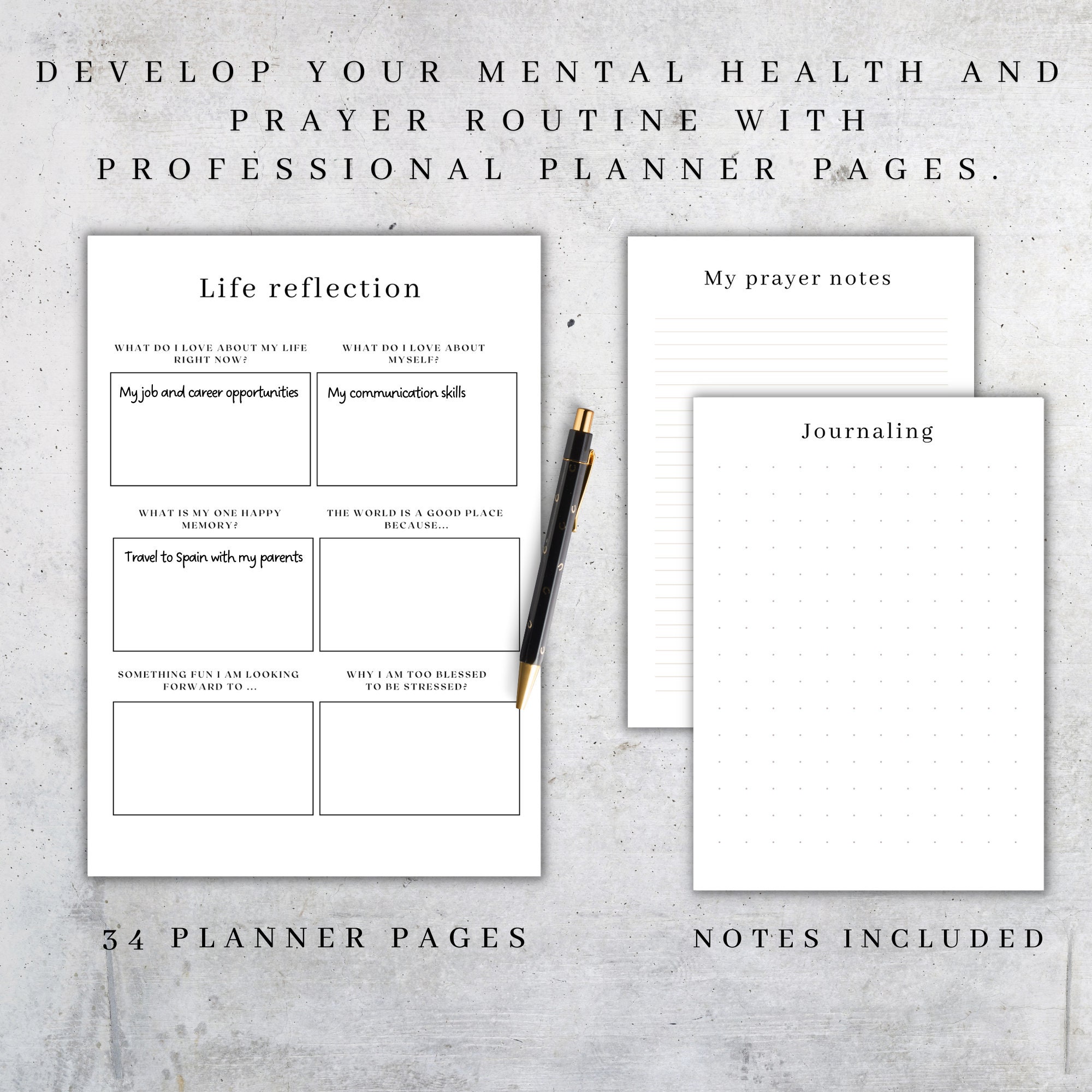Printable Prayer Planner | Digital Bible Study Guide | Daily Gratitude ...