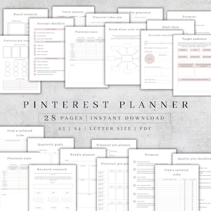 Pinterest Planner Printable | Pinterest for Bloggers | Pinterest ...