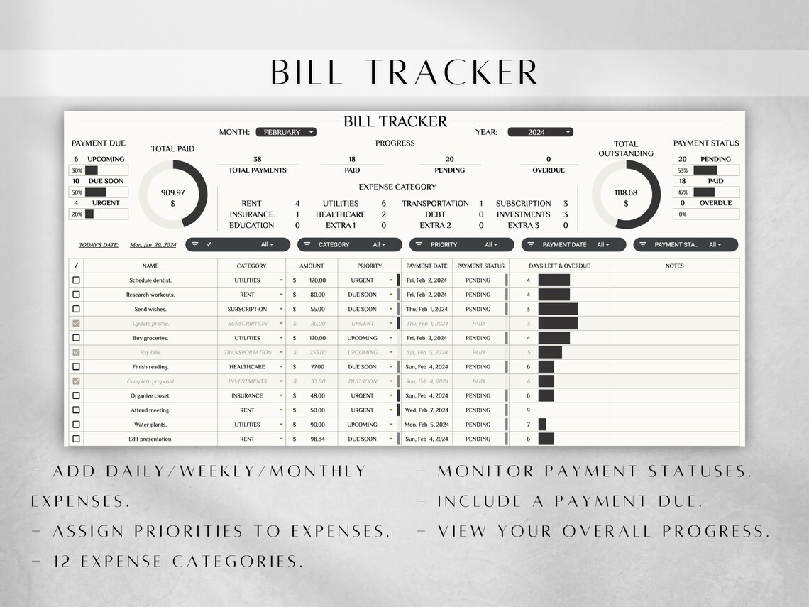 Digital Personal Finance Template | Budget Spreadsheet Template Google ...