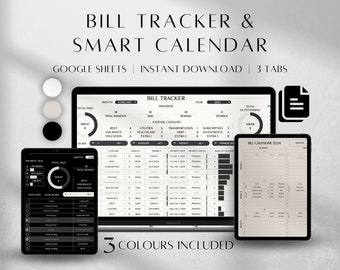 Digital Personal Finance Template | Budget Spreadsheet Template Google Sheets| Task Tracker| Bill Calendar| Payment Tracker| Finance Planner