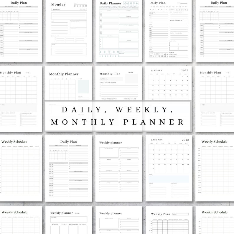 Productivity Planner Printable Ultimate Life Journal Binder - Etsy
