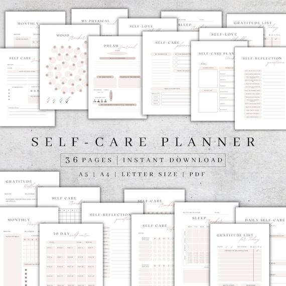 Self-care Planner Printable Self-love Journal Mental