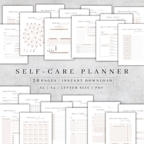 Self-care Planner Printable  Self-love Journal  Mental