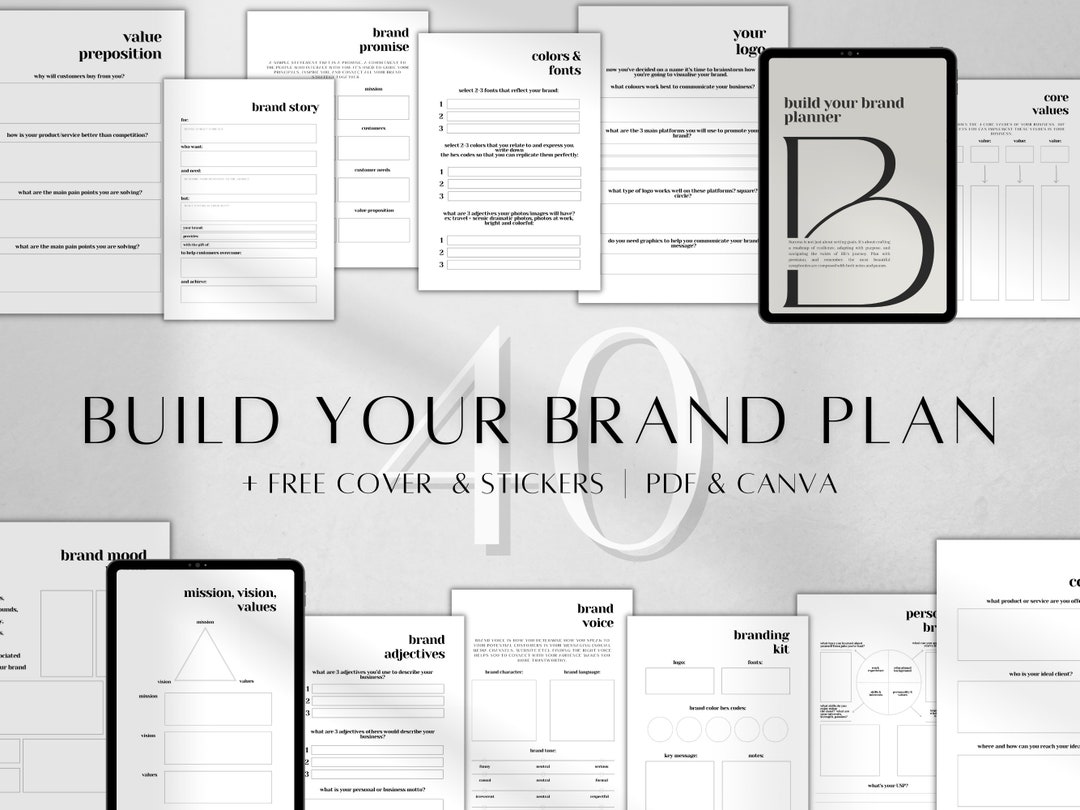 Digital Brand Workbook | Canva Small Business Planner | Online Business ...
