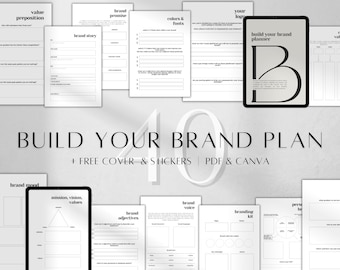 Brand Strategy Workbook | Canva Planner, Business Branding (PDF A4/A5/Letter Size)