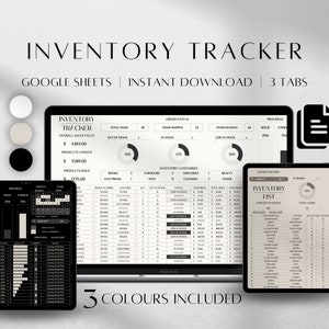 Tracker inventario prodotti / Tracker inventario Fogli Google / Modello elenco inventario / Gestione inventario / Foglio inventario / Piccola impresa
