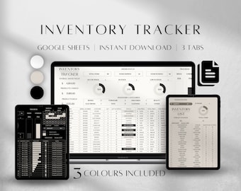 Google Sheets Inventory Tracker for Small Business, Spreadsheet Planner Template