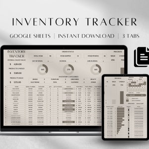 Inventory Tracker Google Sheets | Inventory Tracker Spreadsheet | Inventory Tracker Template | Product Inventory Template | Order Tracker