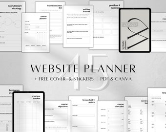 Website Planner | Online Business, Website Launch (A5, A4, US Letter PDF)