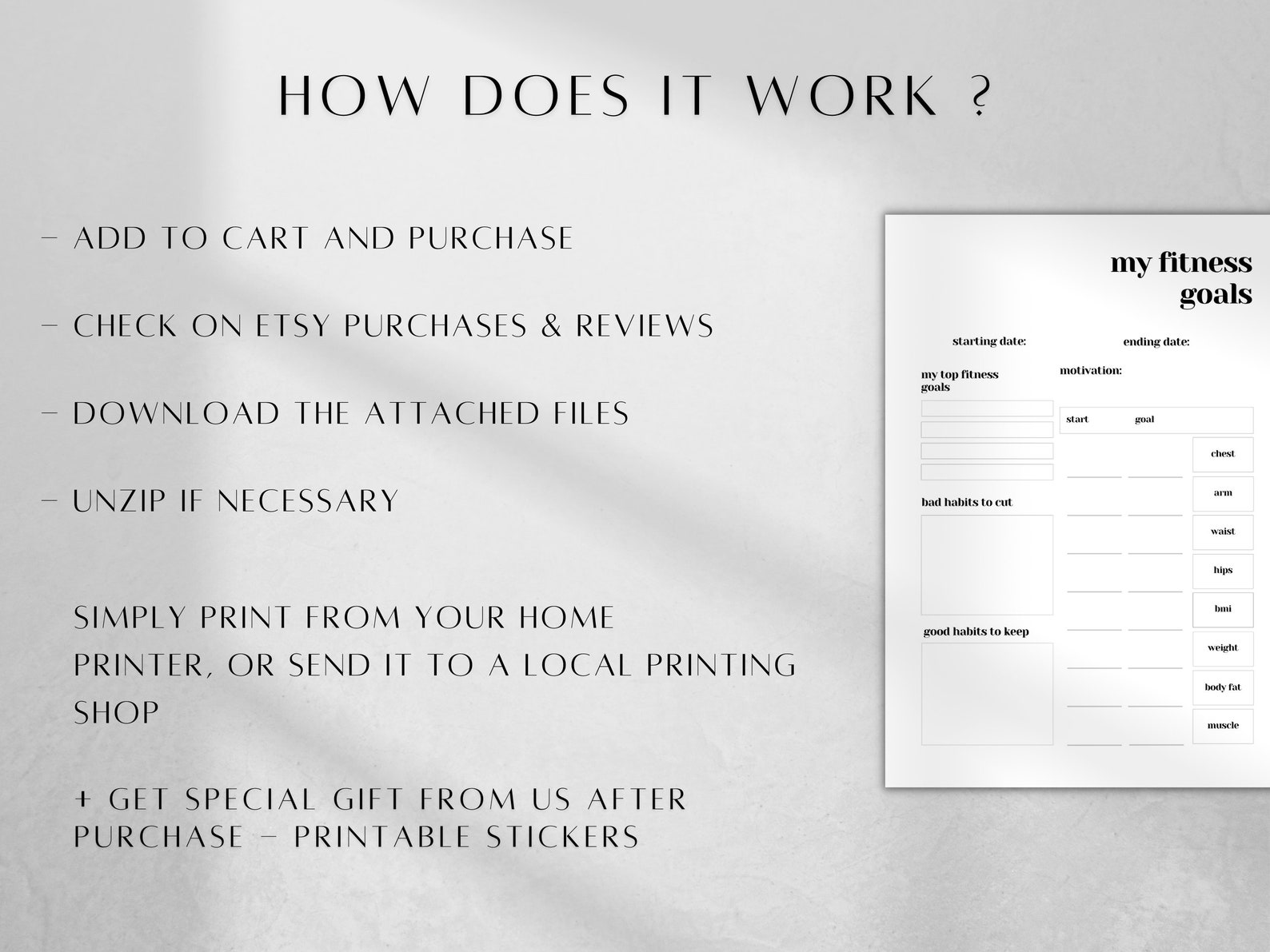 Fitness Journal Printable | Workout Wellness Planner | Meal Weight Loss ...