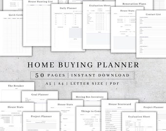 Home Buyer Roadmap Guide Printable | Digital Real Estate Planner | Relocation Checklist | Realtor Planner | Moving Checklist A5, A4, Letter