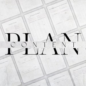 Puede incluir: Un conjunto de p&aacute;ginas de planificador imprimibles con t&iacute;tulos como "Registro de ingresos", "Formulario de pedido", "Presupuesto del proyecto", "Lista de verificaci&oacute;n para iniciar un negocio", "Descripci&oacute;n general de la clase", "Seguimiento de la bola de nieve de la deuda" y "Registro de ingresos del blog". Las p&aacute;ginas est&aacute;n dise&ntilde;adas para ayudar con la planificaci&oacute;n personal y empresarial.