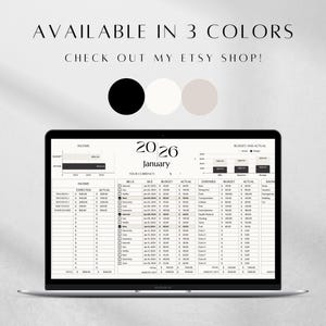 Minimalist Monthly Budget Spreadsheet , Google Sheets Finance Planner Digital Download image 6