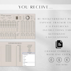 Paycheck Budget Spreadsheet | Biweekly Budget Template | Weekly Budget Template | Budget Spreadsheet Google Sheets | Bill Tracker image 5