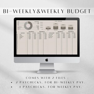 Budget Planner | Biweekly Budget Template Google Sheets | Monthly Expense Bill Income | Debt Savings Tracker Spreadsheet, Budget Binder image 5