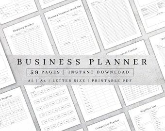 Business Planner Binder | Home Business Organizer Printable| Online Business PDF| Direct Sales| Business Sheets 2024| Etsy Seller Plan A5 A4