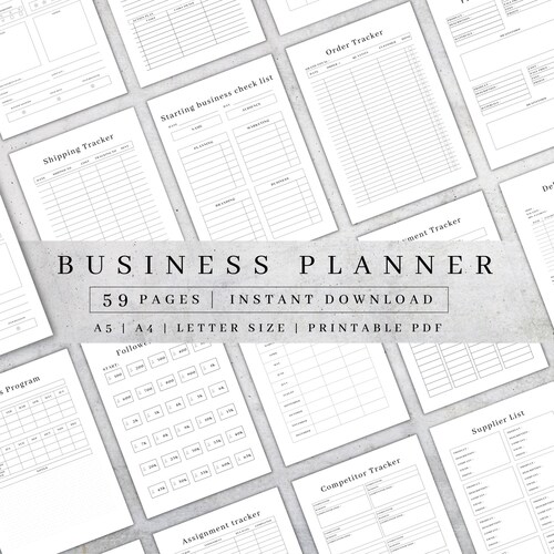 Etsy Shop Planner Printable Etsy Business Plan Etsy Seller - Etsy