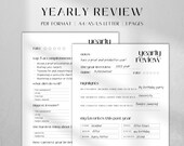 Yearly Review Printable | Minimalist Reflection Planner (A5/A4/Letter PDF)