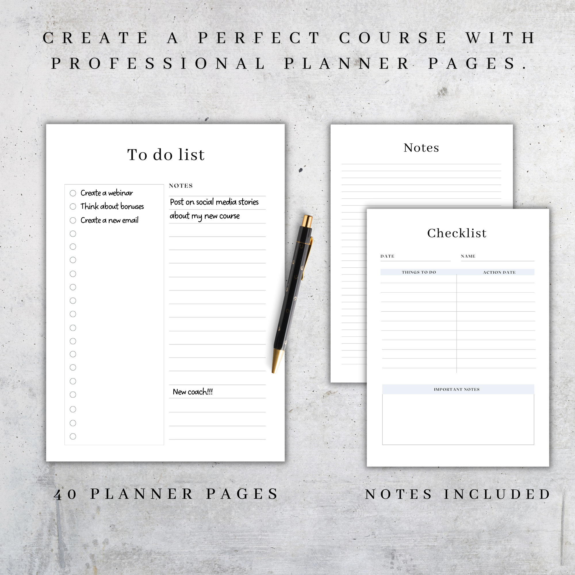 Course Creator Planner | Printable Online Course Kit (PDF Download) - Etsy