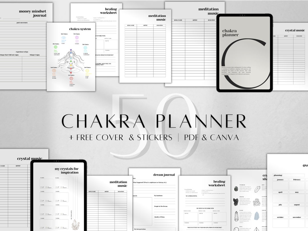 Chakra Journal Planner | Energy Healing, Spirituality Guide (canva ...