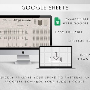 Budget Planner | Biweekly Budget Template Google Sheets | Monthly Expense Bill Income | Debt Savings Tracker Spreadsheet, Budget Binder image 7