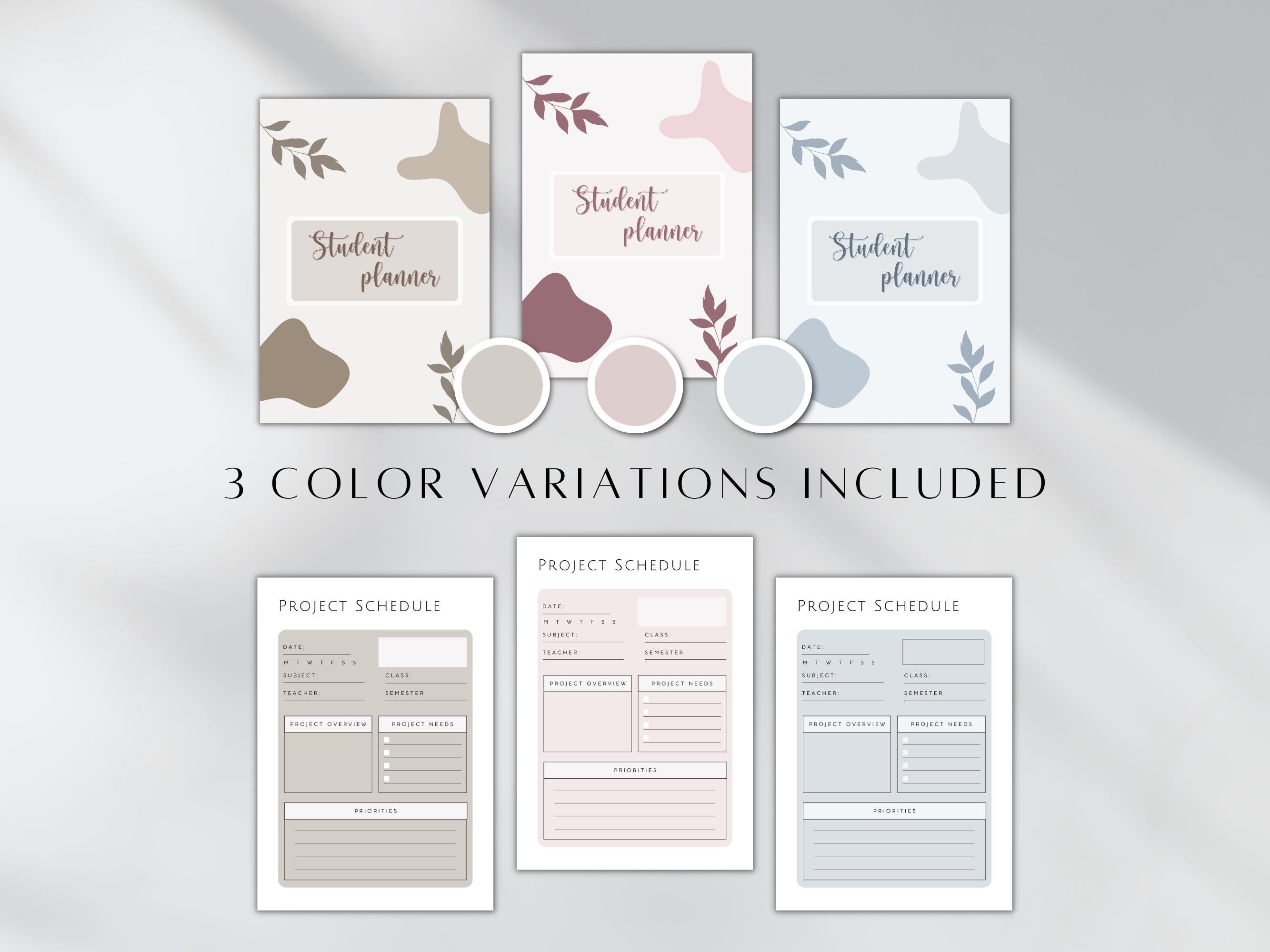 2026 Student Planner Printable | Academic Study Organizer (a5/a4/letter ...