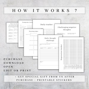 Therapy Journal Printable | Mental Health Planner, Self-Care (A4, PDF) image 5
