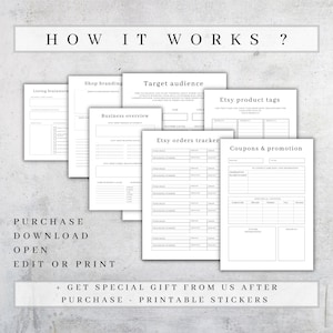 Printable Etsy Seller Planner | Etsy Shop Business Plan | Small ...