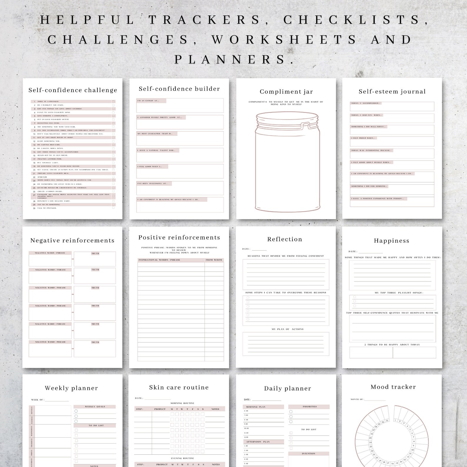 Self Confidence & Self Esteem Journal Self Care Planner - Etsy