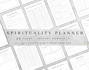 Printable Spirituality Planner | Chakra, Meditation, Manifestation Journal (PDF Download)