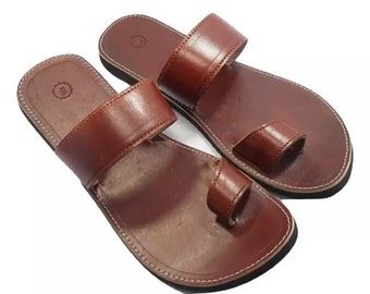 Genuine Leather Sandal, Genuine Leather Thongs, 100% Handmade Natural Leather Sandal, Handcrafted And Authentic Sandal