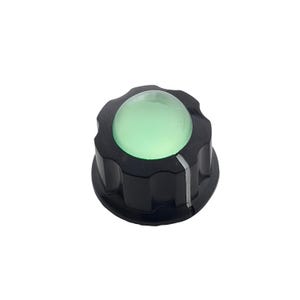 Pale Green Glowing Orb Guitar Knobs | Luminous Custom Dials | Eye-Catching Tone Volume | Custom Made in Indiana by Rivertown Knobs