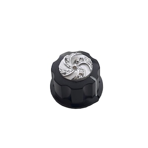 Silver Resin Vortex Guitar Knobs | Visually Striking Design | Custom Made in Indiana by Rivertown Knobs