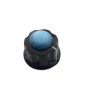 Beautiful Blue Hand Brushed Resin Guitar Knobs | Artistic Swirl Design | Custom Made in Indiana by Rivertown Knobs
