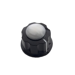 Beautiful Silver Hand Brushed Resin Guitar Knobs | Artistic Swirl Design | Custom Made in Indiana by Rivertown Knobs
