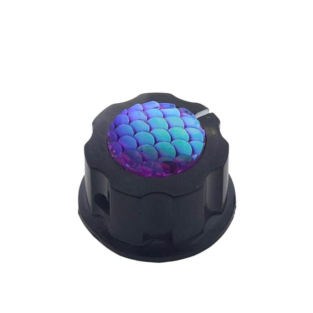 Blue and Purple Dragon Scale Guitar Knobs | Blue and Purple  | Shimmering Iridescent Design | Custom Made in Indiana by Rivertown Knobs