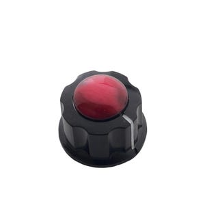 Beautiful Red Hand Brushed Resin Guitar Knobs | Artistic Swirl Design | Custom Made in Indiana by Rivertown Knobs