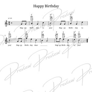 Happy Birthday Ukulele Sheet Music