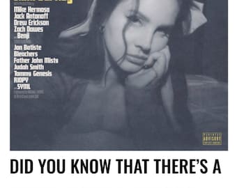 Lana Del Rey Minimalist music album prints 6x4"