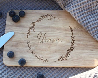 Breakfast board - Personalized boards - Birthday gift - Grandpa gift - Christmas gift - Wooden board - Cutting board - Great-grandpa gift