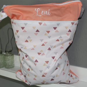 Personalisierbare Wetbag 30x40cm Nasstasche I Kita-Tasche I Windeltasche I Periodenunterwäsche I Geschenk Baby Schwimmbeutel wasserabweisend