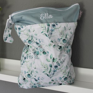 Personalisierbare Wetbag 30x40cm Nasstasche I Kita-Tasche I Windeltasche I Periodenunterwäsche I Geschenk Baby Schwimmbeutel wasserabweisend